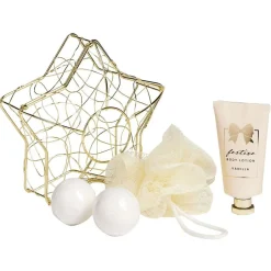 Gifi Bien-Être^Coffret cadeau cage de bain 3 accessoires senteur vanille