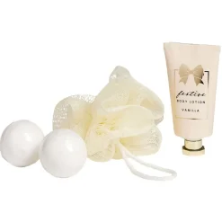 Gifi Bien-Être^Coffret cadeau cage de bain 3 accessoires senteur vanille