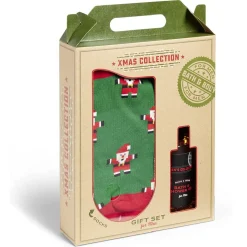 Gifi Bien-Être^Coffret cadeau Noël homme Xmas Collection gel douche et chaussettes