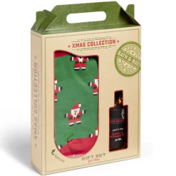 Gifi Bien-Être^Coffret cadeau Noël homme Xmas Collection gel douche et chaussettes
