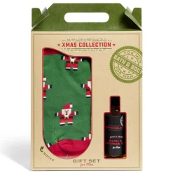 Gifi Bien-Être^Coffret cadeau Noël homme Xmas Collection gel douche et chaussettes