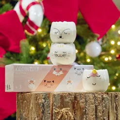 Gifi Coffret coquetier x3 motif tête animal