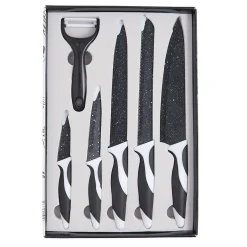 Gifi Coffret de 5 couteaux et 1 éplucheur