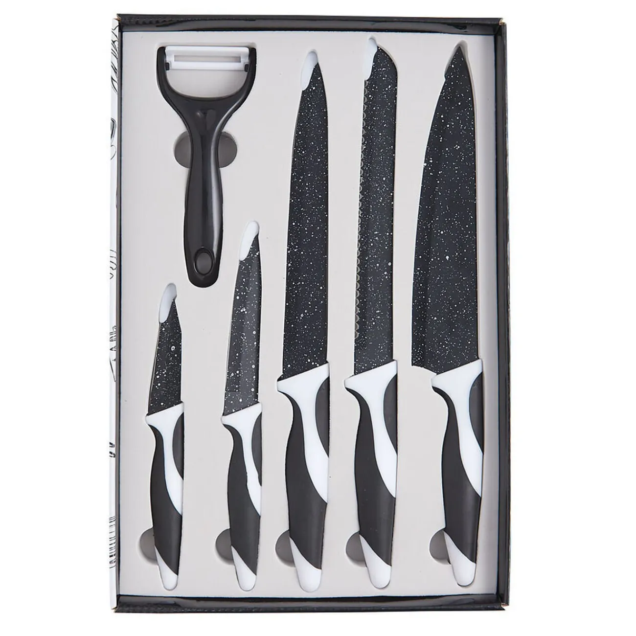 Gifi Coffret de 5 couteaux et 1 éplucheur