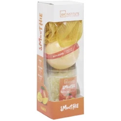 Gifi Bien-Être^Coffret fleur de douche bombe et sel de bain senteur smoothie mangue