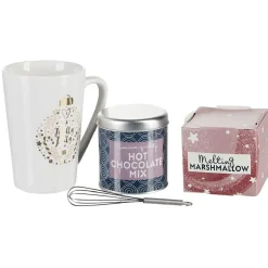 Gifi Coffret Mug XXL avec boisson et gourmandises Noël tradition