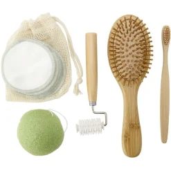 Gifi Bien-Être^Coffret salle de bain en bambou 6 pièces