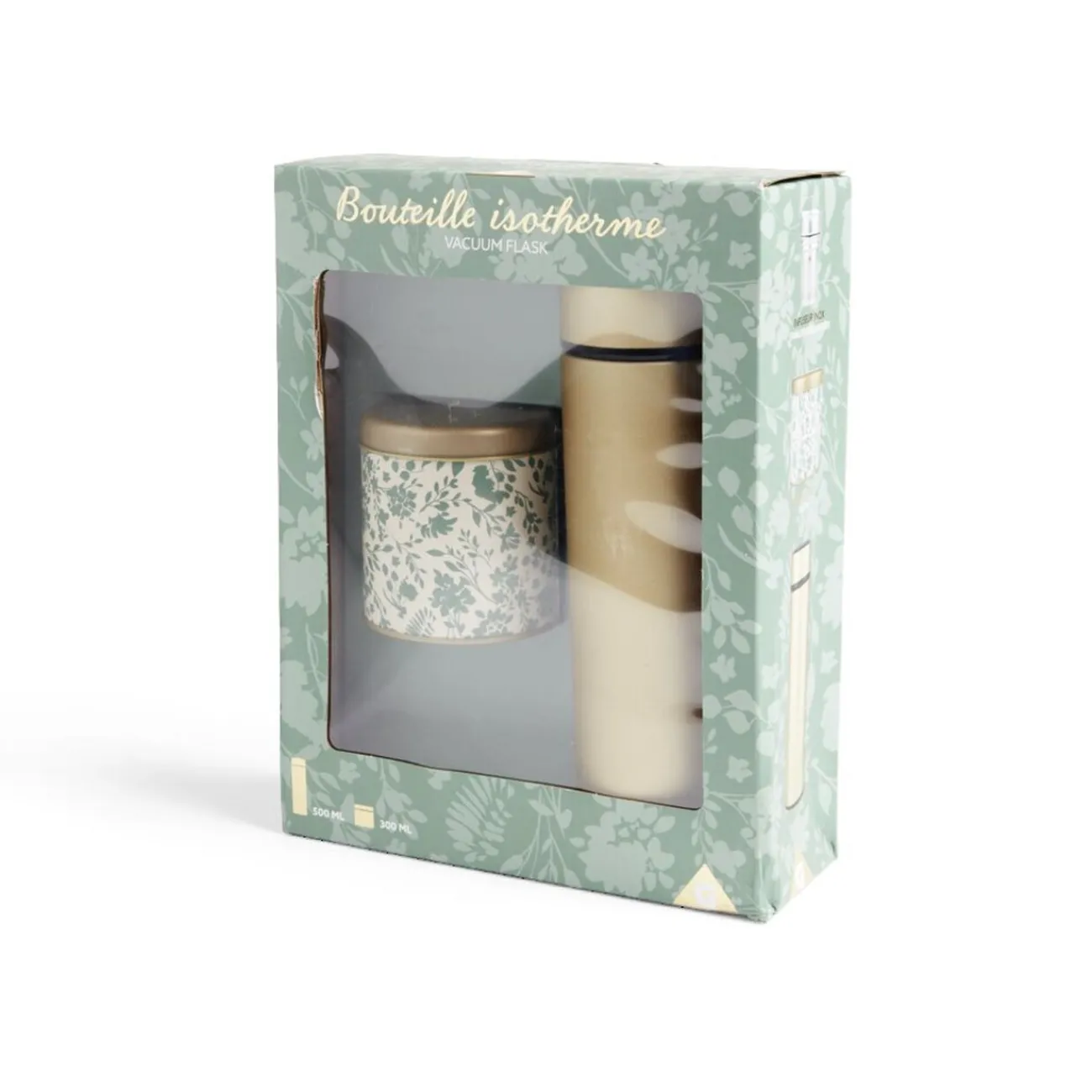 Gifi Coffret thé avec bouteille isotherme infuseur et boîte à thé