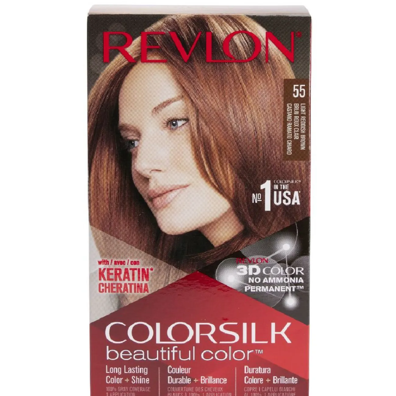 Gifi Beauté^Coloration cheveux Brun roux Keratine 55 Revlon