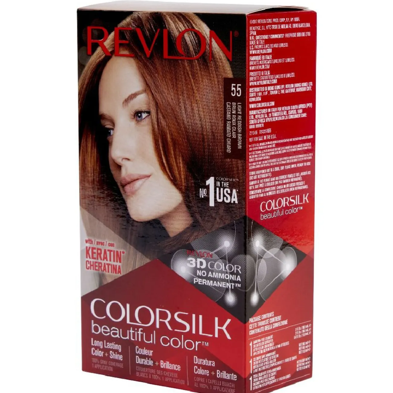 Gifi Beauté^Coloration cheveux Brun roux Keratine 55 Revlon