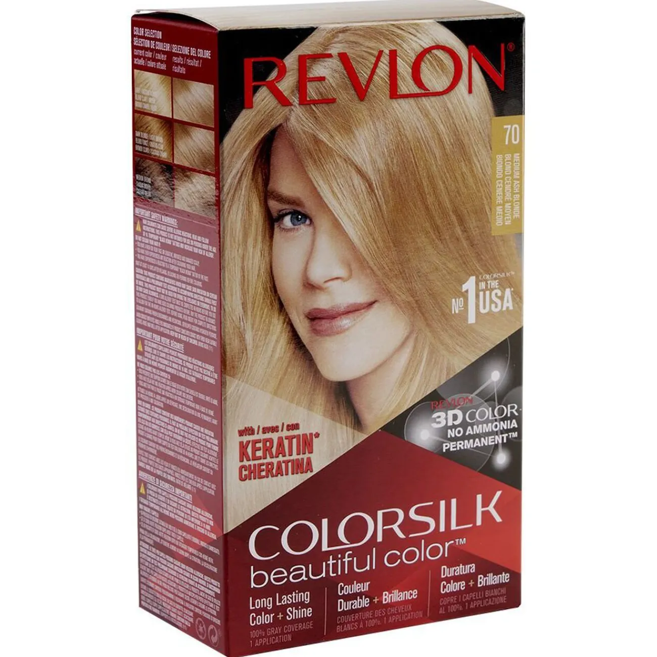 Gifi Beauté^Coloration cheveux Blond cendré moyen 70 Revlon