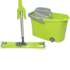 Gifi Nettoyage Et Entretien|Combiné Wash Easy Paul Masquin vert balai plat