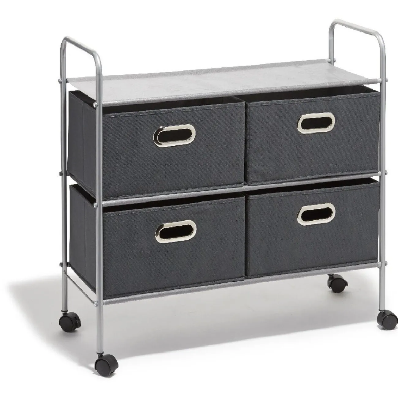 Gifi Rangement|Commode 4 tiroirs à roulettes noire