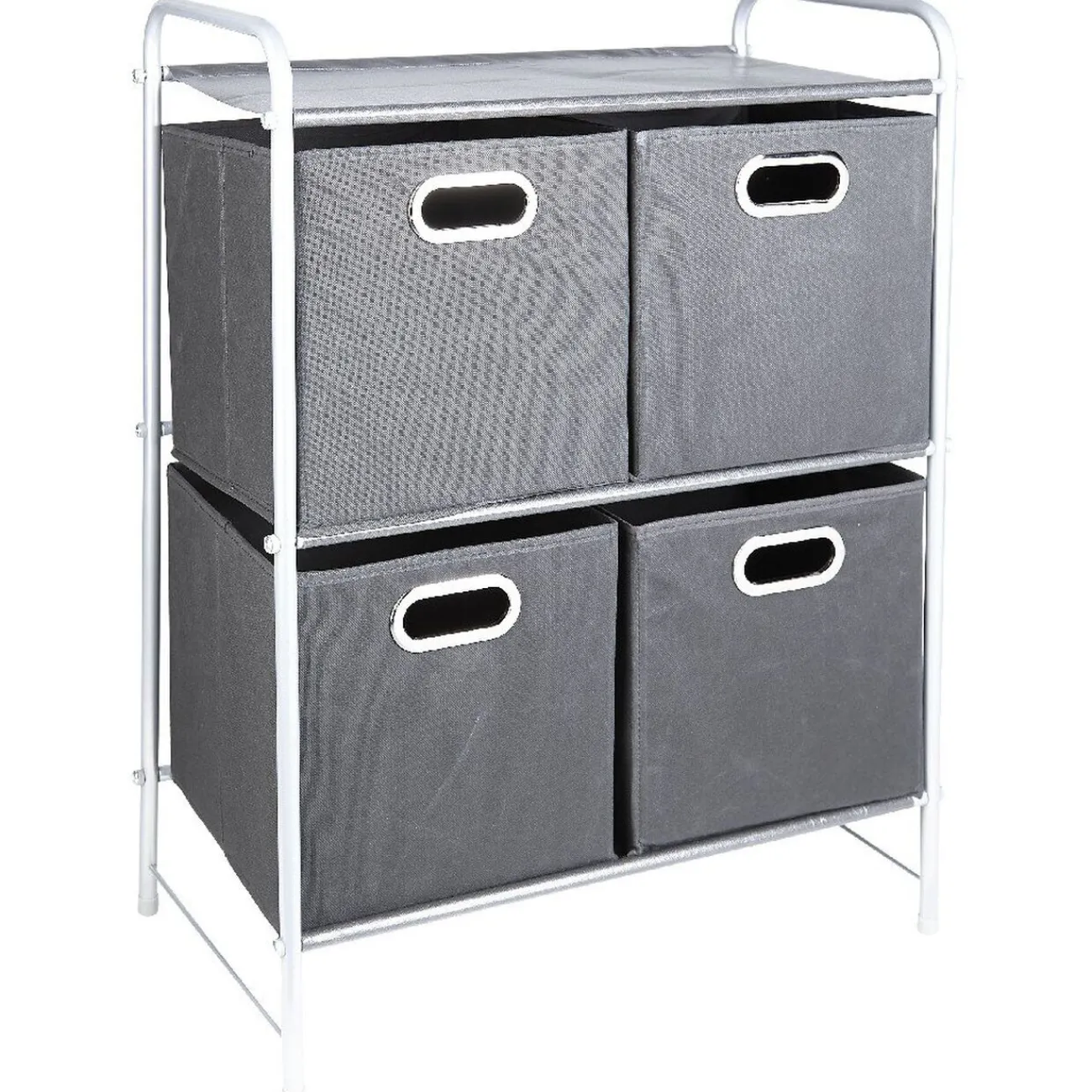 Gifi Rangement|Commode 4 tiroirs noire et grise