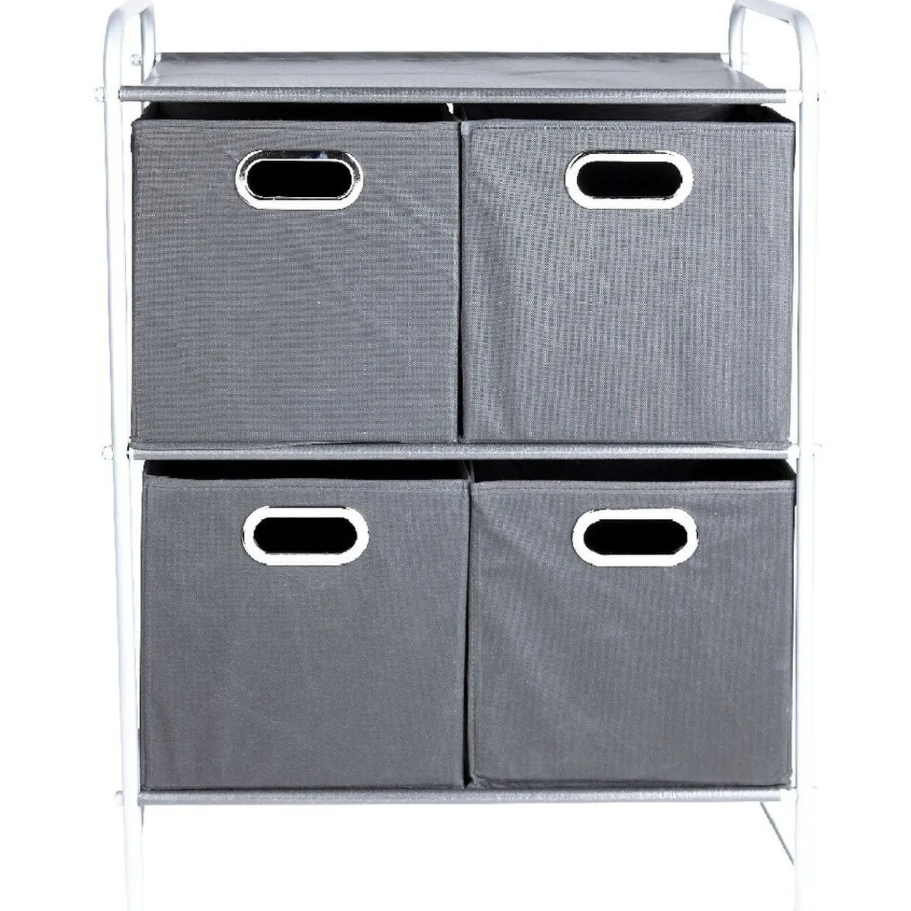 Gifi Rangement|Commode 4 tiroirs noire et grise