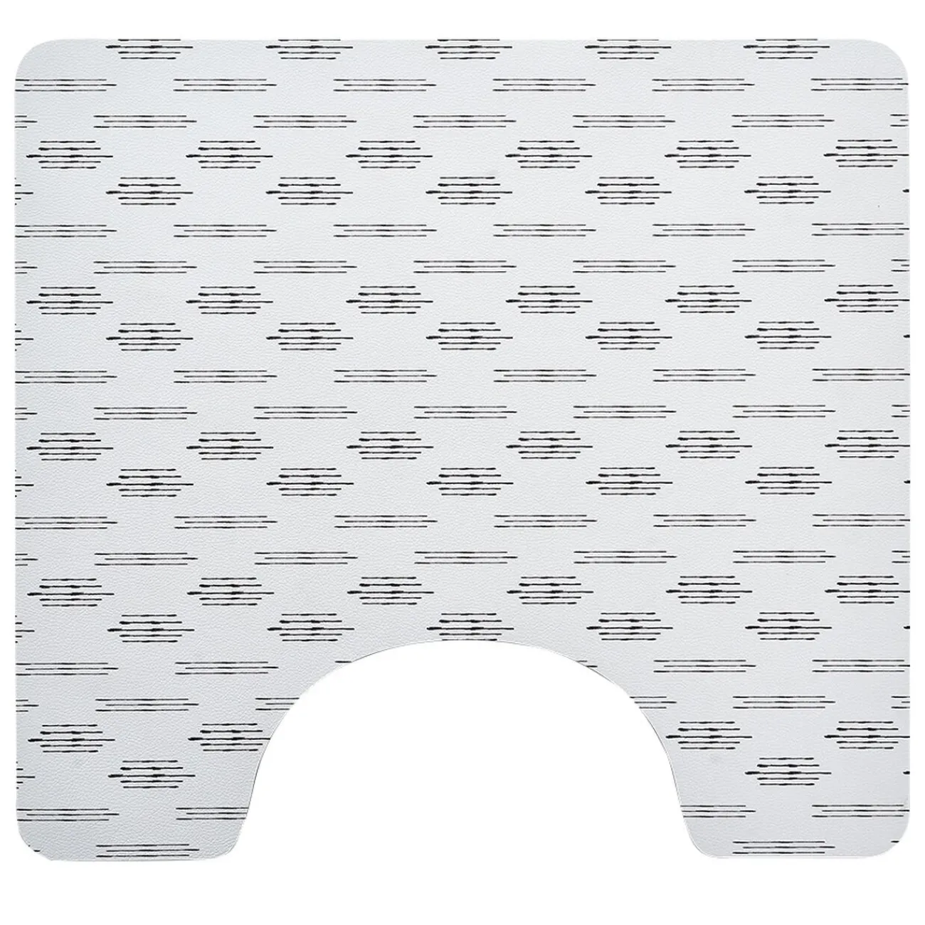 Gifi Aménagement Salle De Bain^Contour WC PVC motif terrazzo noir et blanc 49,5x15cm