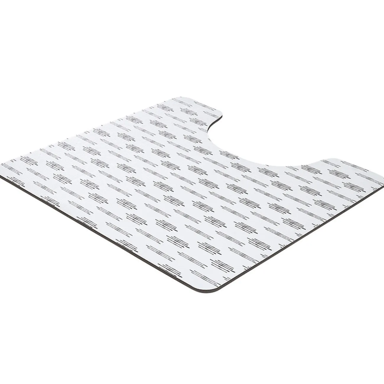 Gifi Aménagement Salle De Bain^Contour WC PVC motif terrazzo noir et blanc 49,5x15cm