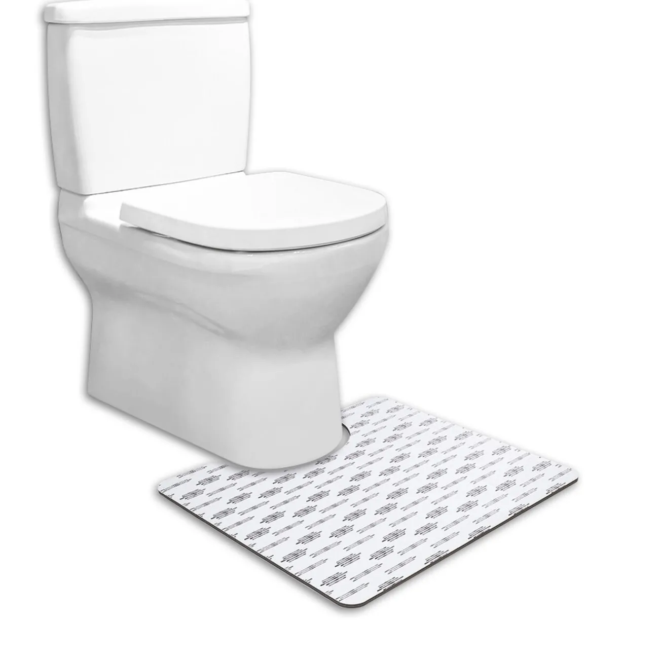 Gifi Aménagement Salle De Bain^Contour WC PVC motif terrazzo noir et blanc 49,5x15cm
