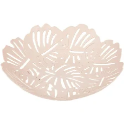 Gifi Corbeille à fruits design feuilles vert rose ou beige