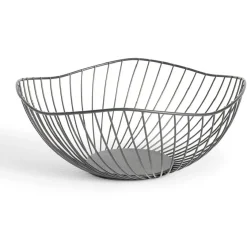 Gifi Corbeille à fruits design filaire métal noir Ø25xH12cm