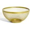 Gifi Corbeille à fruits en métal maillage doré Ø26xH13cm