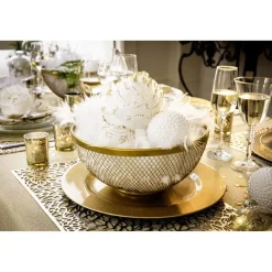 Gifi Corbeille à fruits en métal maillage doré Ø26xH13cm