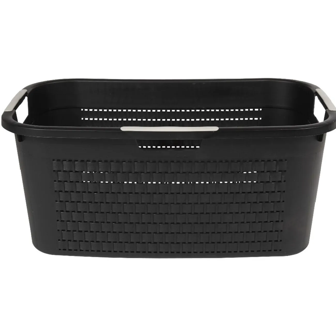 Gifi Entretien Du Linge|Corbeille à linge avec poignées design rotin noire 40 L