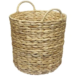 Gifi Rangement|Corbeille avec anses en jacinthe tressée H30 cm