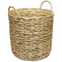 Gifi Rangement|Corbeille avec anses en jacinthe tressée H30 cm