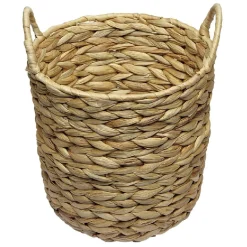 Gifi Rangement|Corbeille avec anses en jacinthe tressée H25 cm