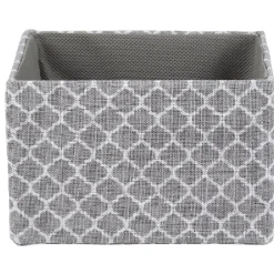 Gifi Rangement|Corbeille design gris et blanc x4