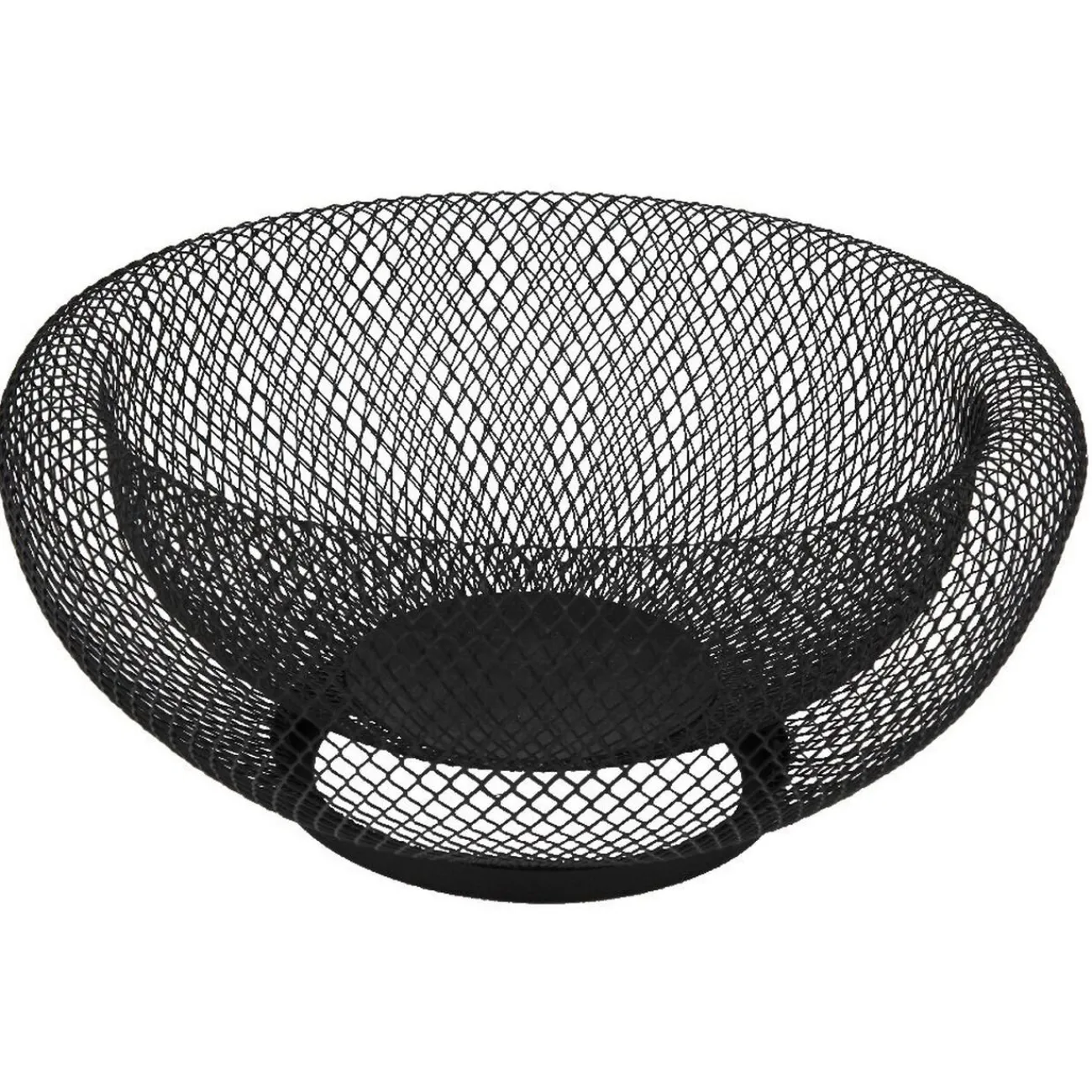 Gifi Corbeille ronde en métal grillagé noir