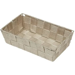 Gifi Rangement|Corbeille sans anse synthétique tissée façon osier