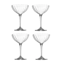 Gifi Coupe à champagne en verre Cristal 21 cl x4