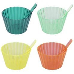 Gifi Coupelle à glace en plastique assorti x4