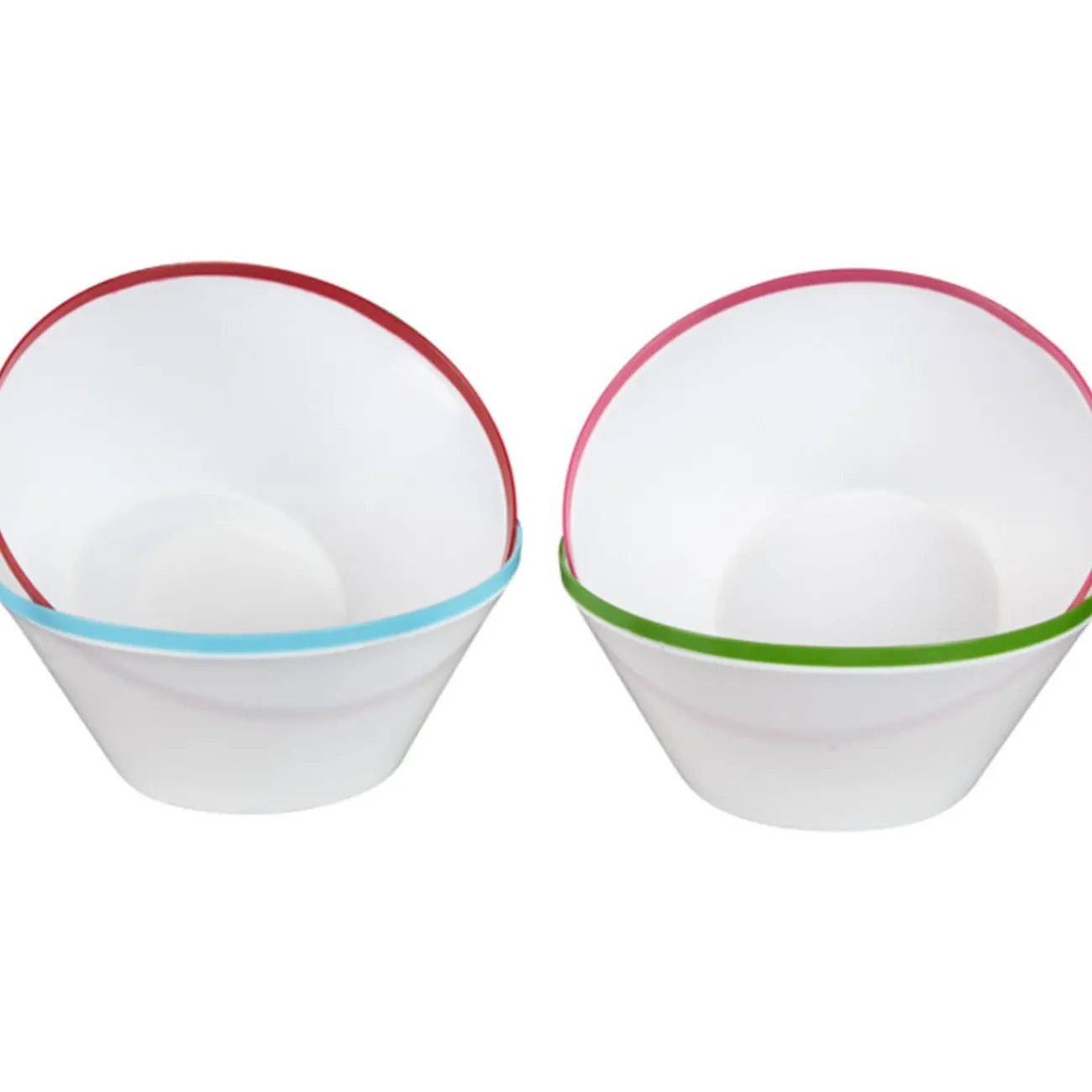 Gifi Coupelle blanc bord coloré x4