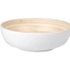 Gifi Coupelle blanche en bambou forme ronde