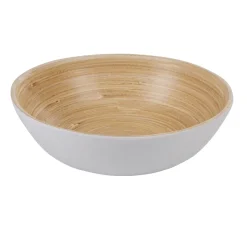 Gifi Coupelle blanche en bambou forme ronde