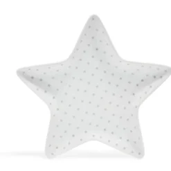 Gifi Coupelle blanche forme étoile à pois gris