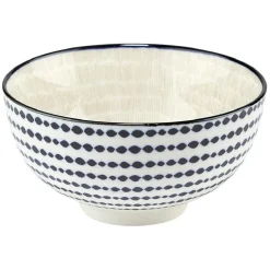 Gifi Coupelle en porcelaine décor blanc et bleu