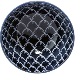 Gifi Coupelle en porcelaine décor blanc et bleu