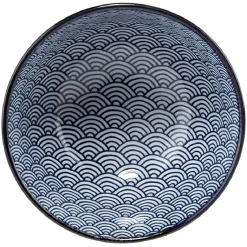 Gifi Coupelle en porcelaine décor blanc et bleu