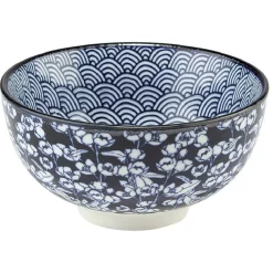 Gifi Coupelle en porcelaine décor blanc et bleu