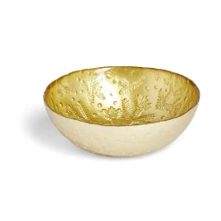 Gifi Coupelle en verre 200ml motif branches de sapin Ø12xH4,5cm - 3 coloris