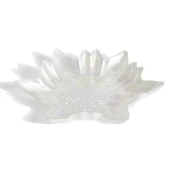 Gifi Coupelle verre flocon blanc irisé