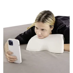 Gifi Bien-Être^Coussin mémoire de forme oreiller incurvé blanc 36x30xH13cm