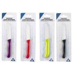 Gifi Couteau avec lame en céramique manche coloré