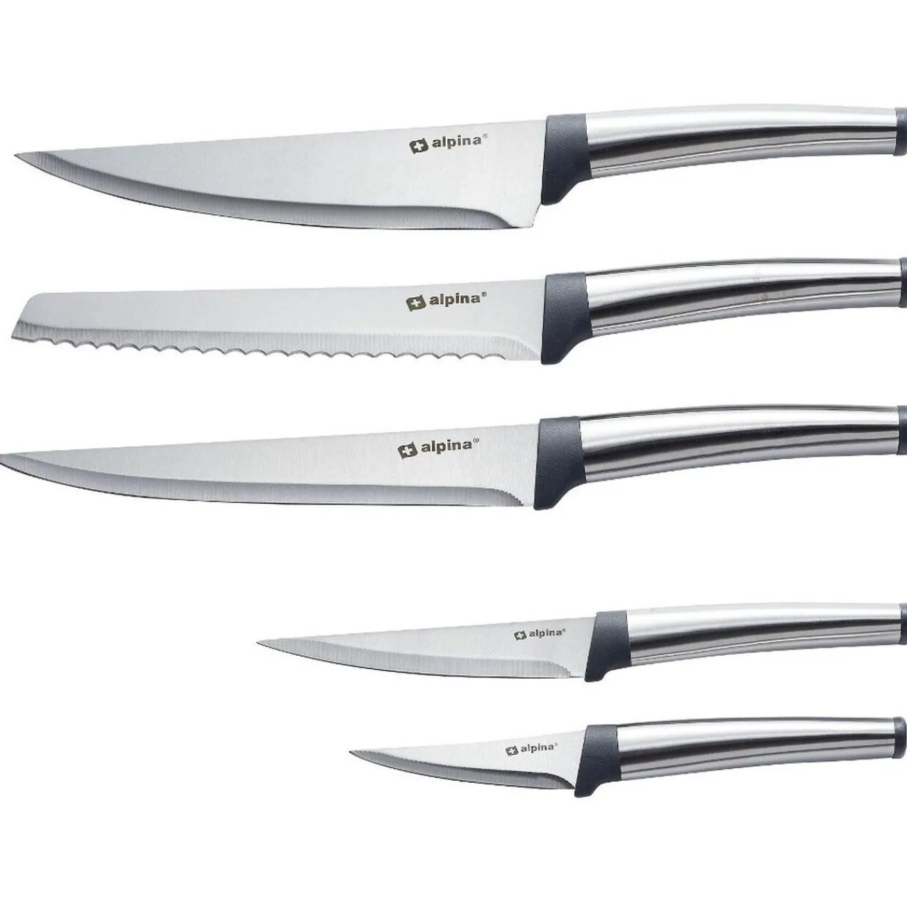Gifi Couteau de cuisine en inox Alpina x 5