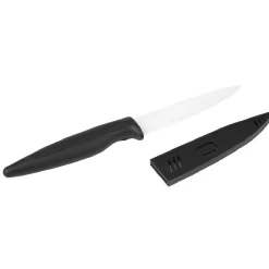 Gifi Couteau office lame céramique L.10 cm + étui