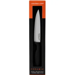 Gifi Couteau office lame céramique L.10 cm + étui
